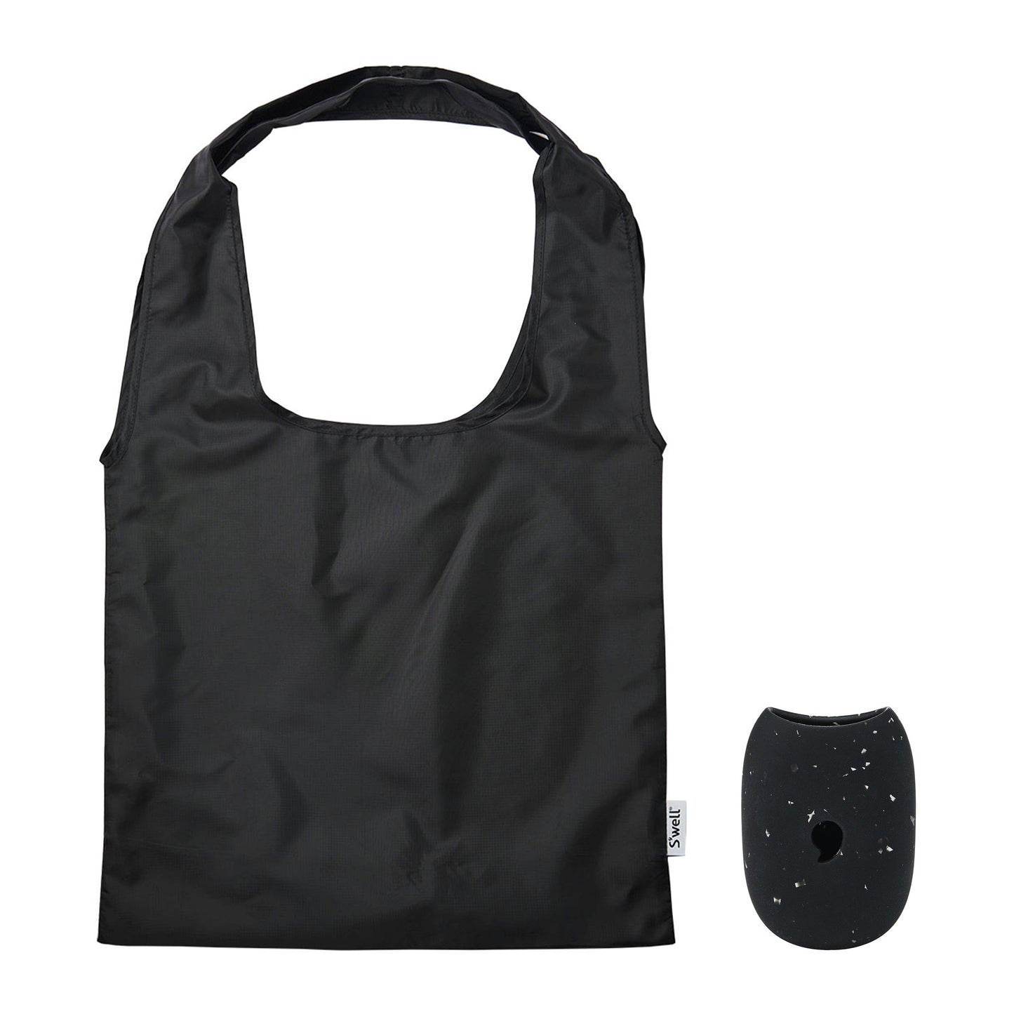 droplet-tote-y0 Swell-Droplet-Tote-Bag-Onyx-Black-Speckled-Front-With-Capsule.jpg