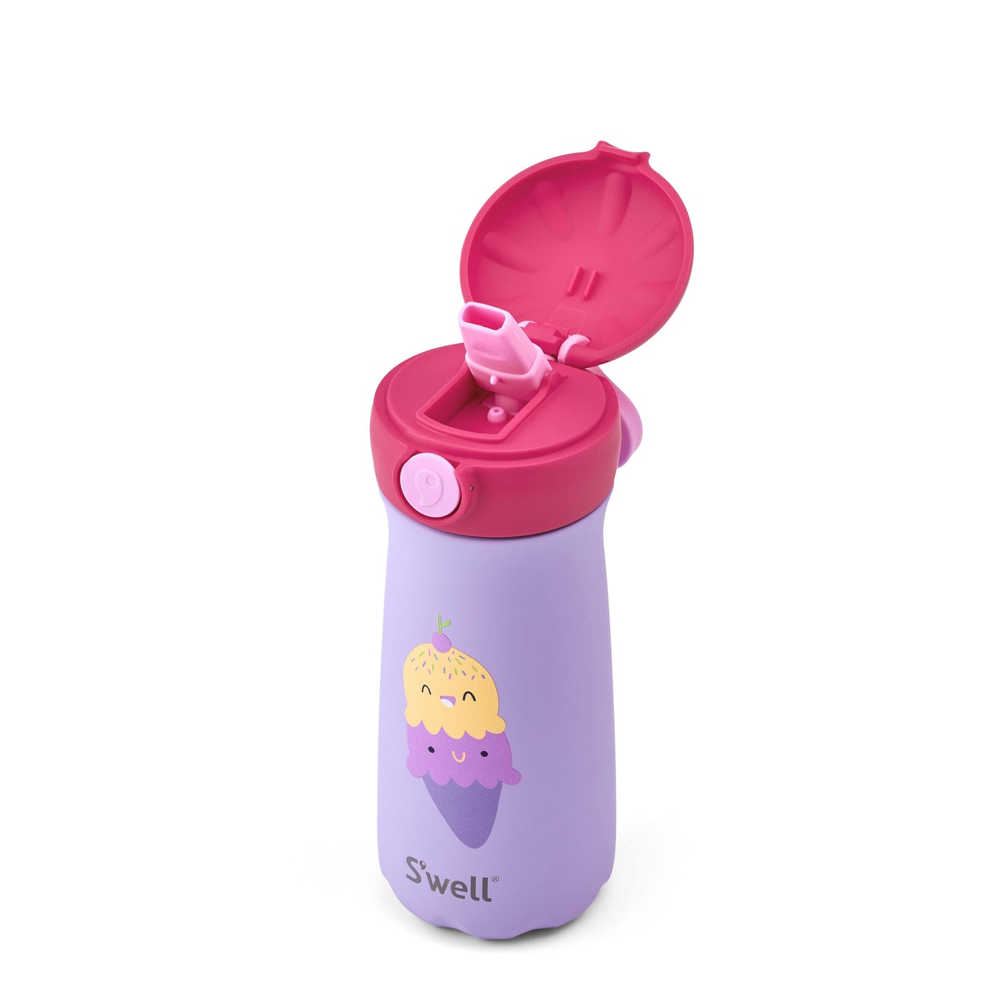 pop-top-traveler-14oz-l4 Swell14ozKidsPopTopTravelerHappyScoopsIceCreamFrontAngledTopOpen.jpg